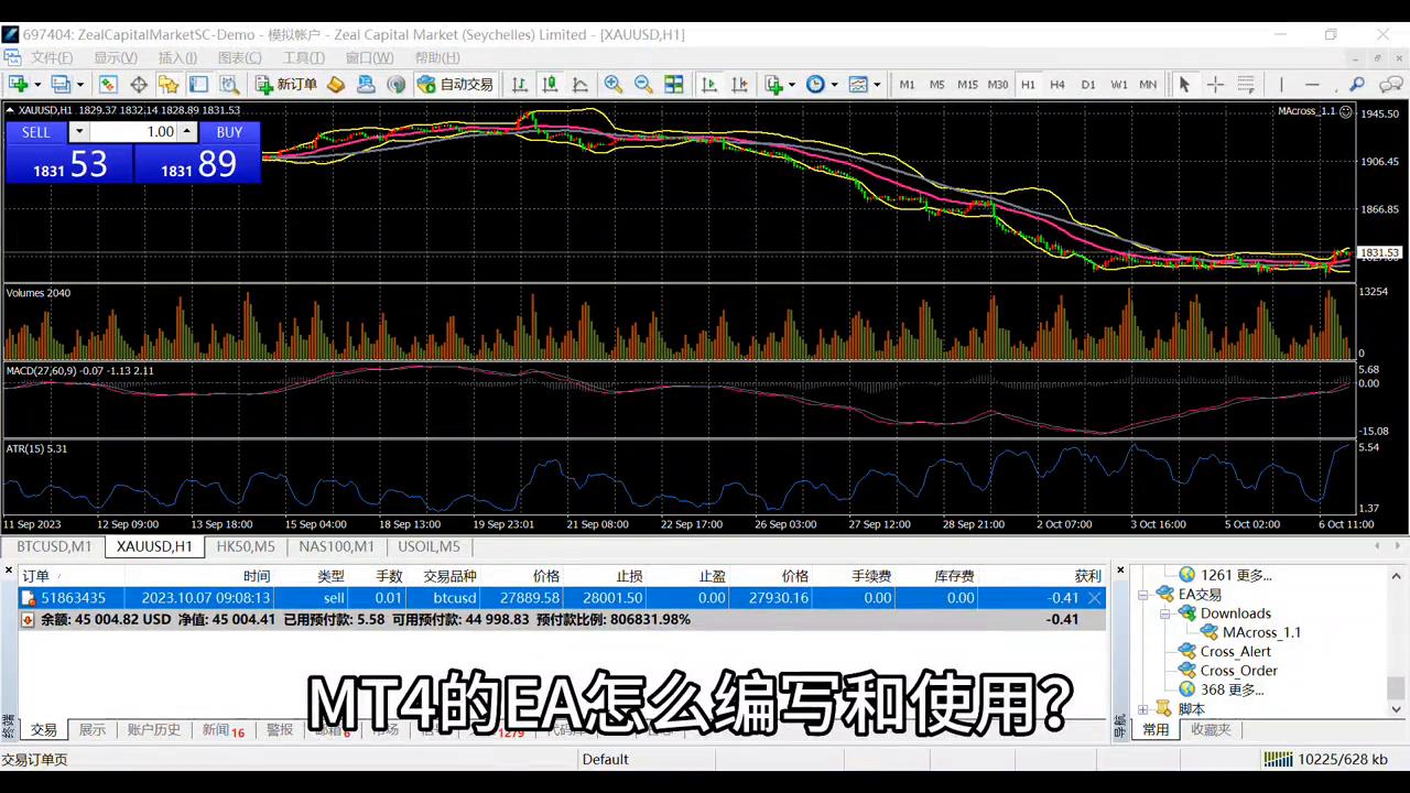 mt4的ea,mt4的ea怎么测试