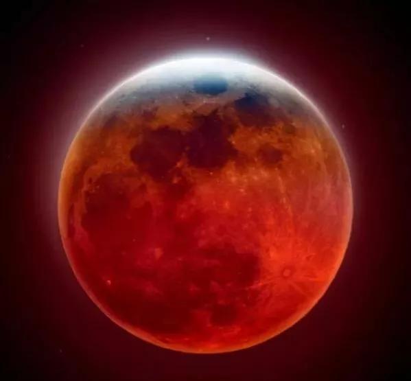 血月天文奇观图片,血月奇景图片