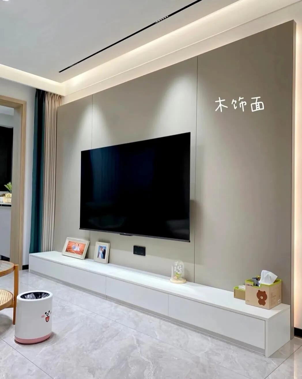 30款悬空背景墙,简约隐形门背景墙