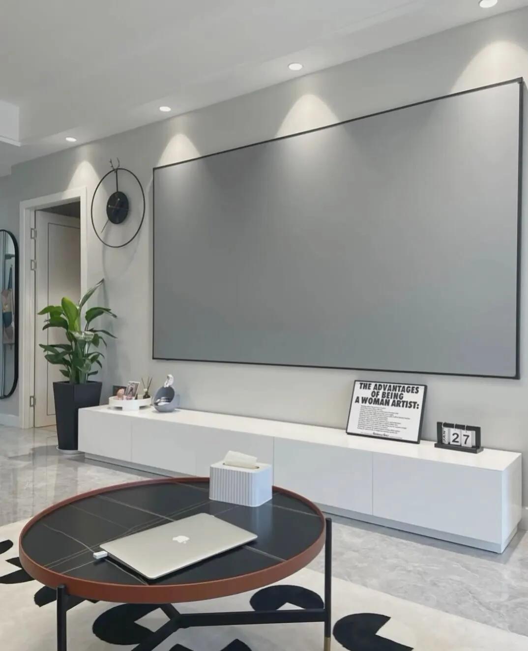 30款悬空背景墙,简约隐形门背景墙