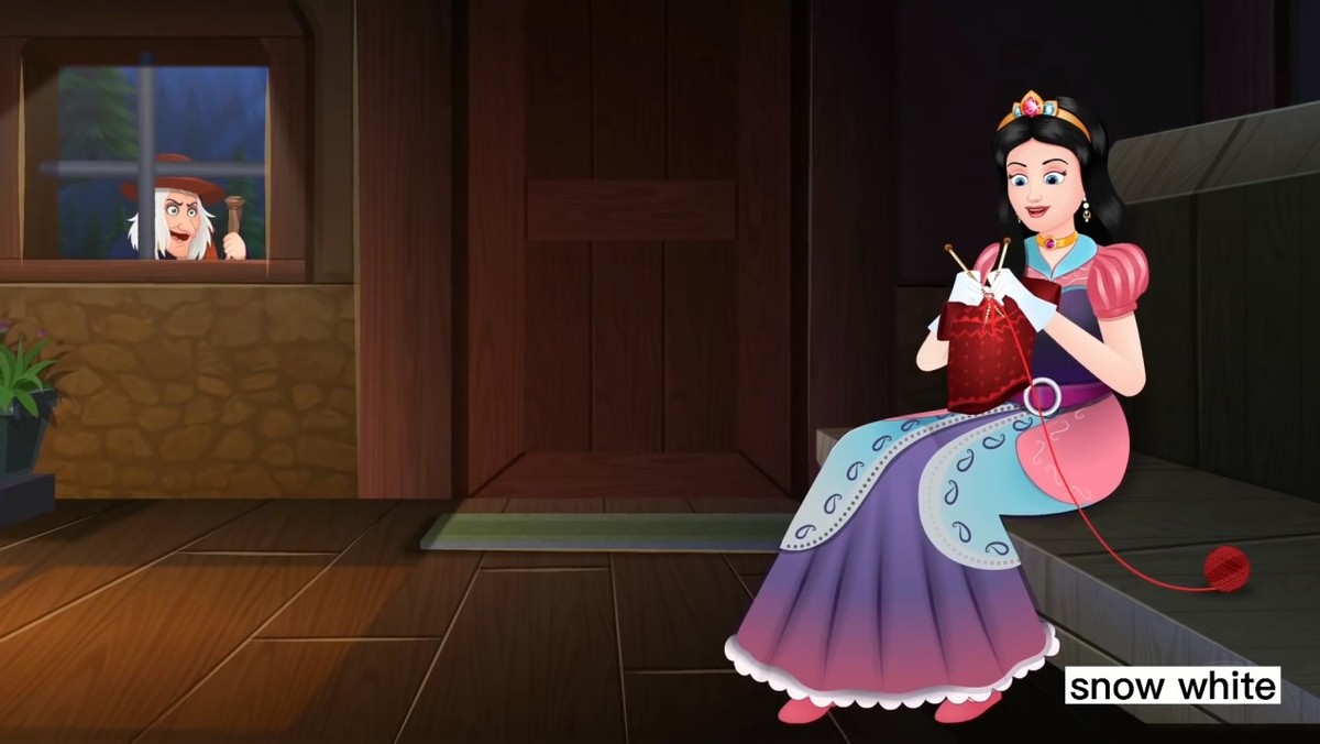 白雪公主中英绘本,格林童话故事绘本白雪公主