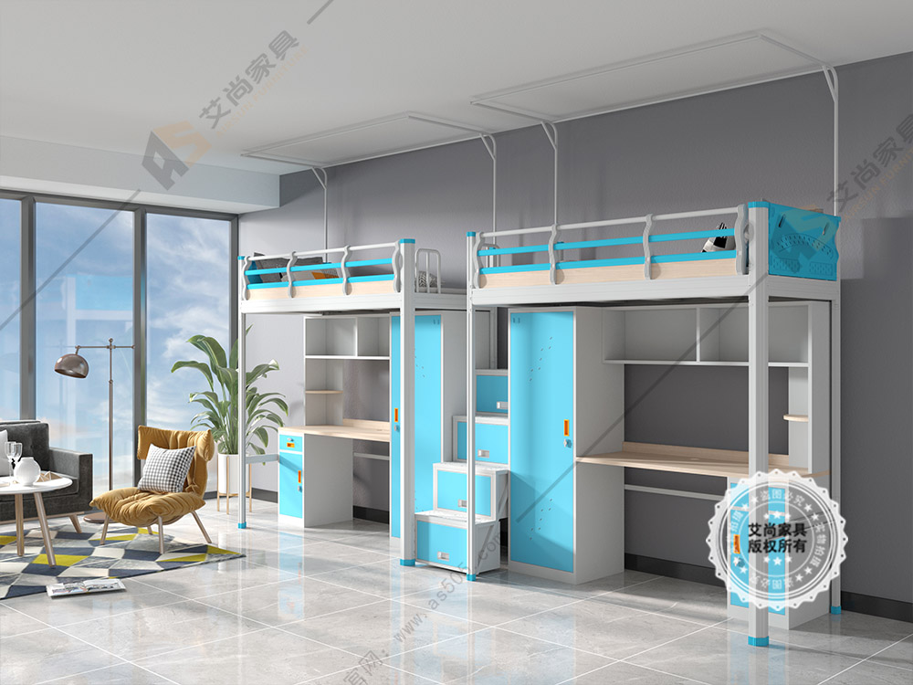 艾尚家具学生公寓床厂家,艾尚铁床