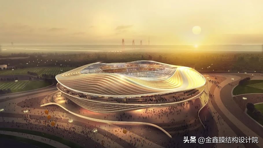 济南黄河足球场膜结构,ptfe膜山东淄博