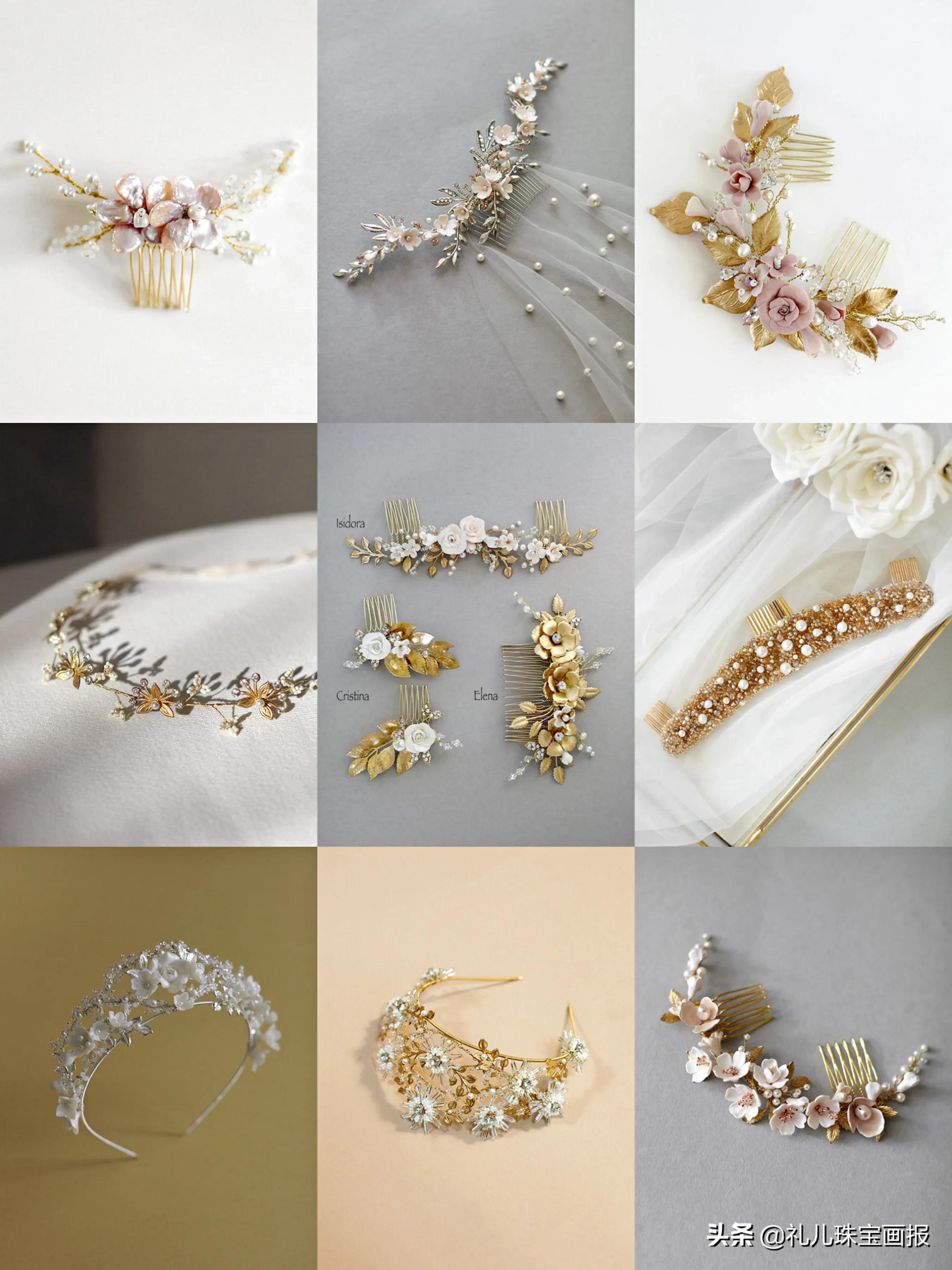 法式蕾丝头饰新娘,法式新娘头饰