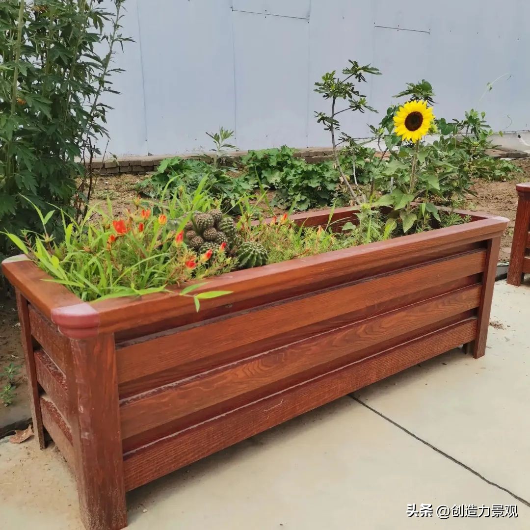 花箱小庭院景观设计,庭院花箱设计款式大全