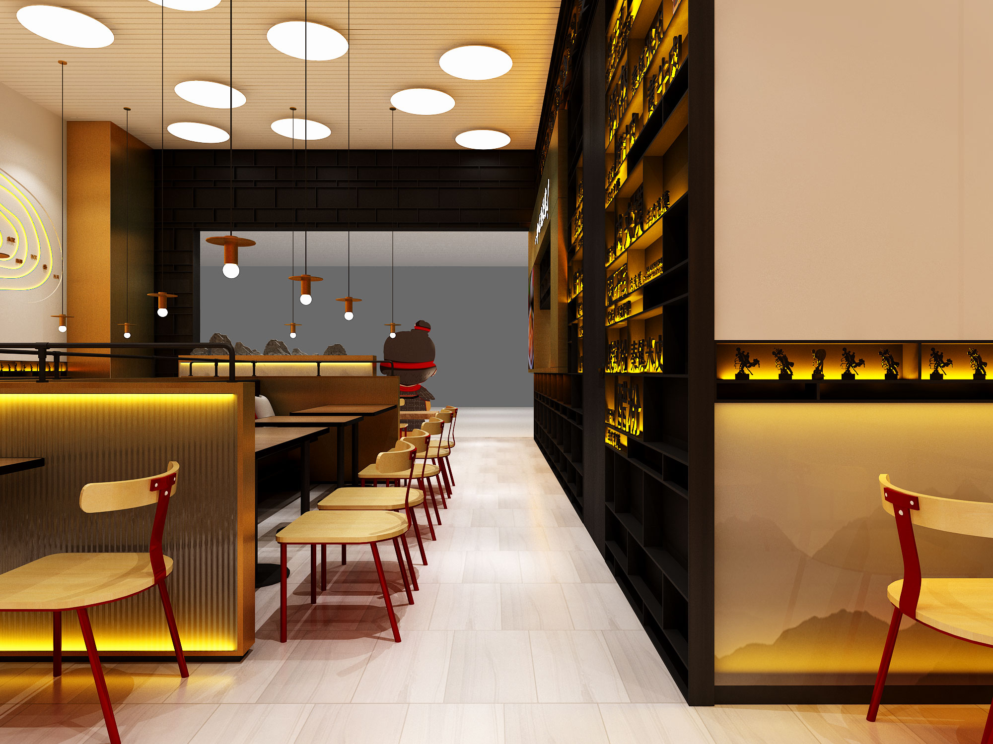 打破历史枷锁的美食，健康餐饮，陕十三店面升级效果图