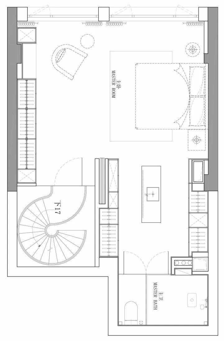 适合一个人的跃层,一室一厅单身男人布局
