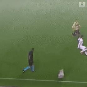 狗子突然冲进足球场，霸占足球中断比赛，但结局很可爱！