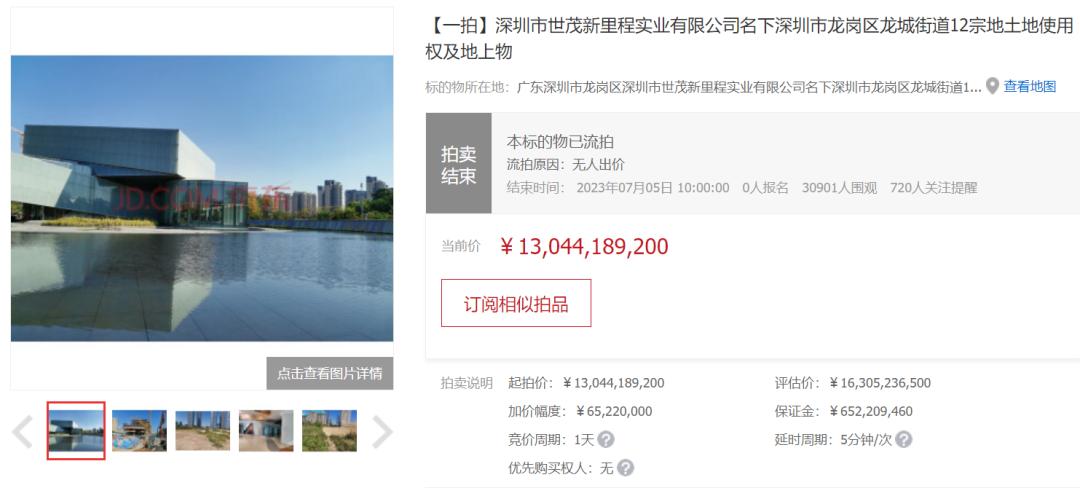 中国第一高楼被流拍,世茂第一高楼拍卖