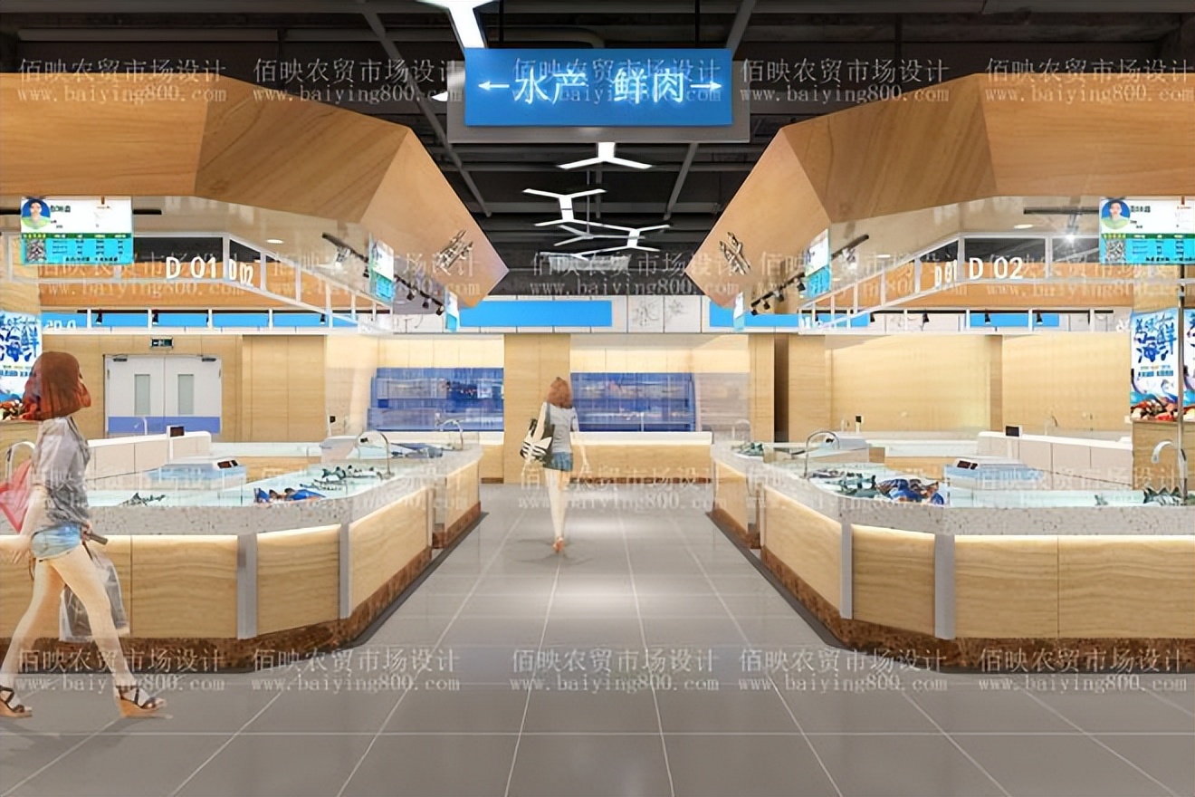 杭州一鸿农贸市场设计,农贸市场效果图设计哪家好
