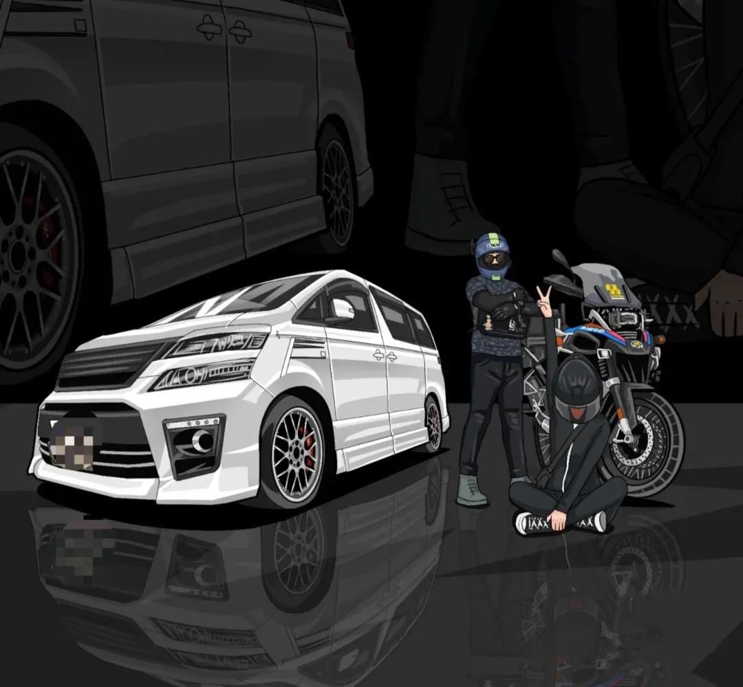 手绘汽车头像带车牌号,大众手绘汽车头像