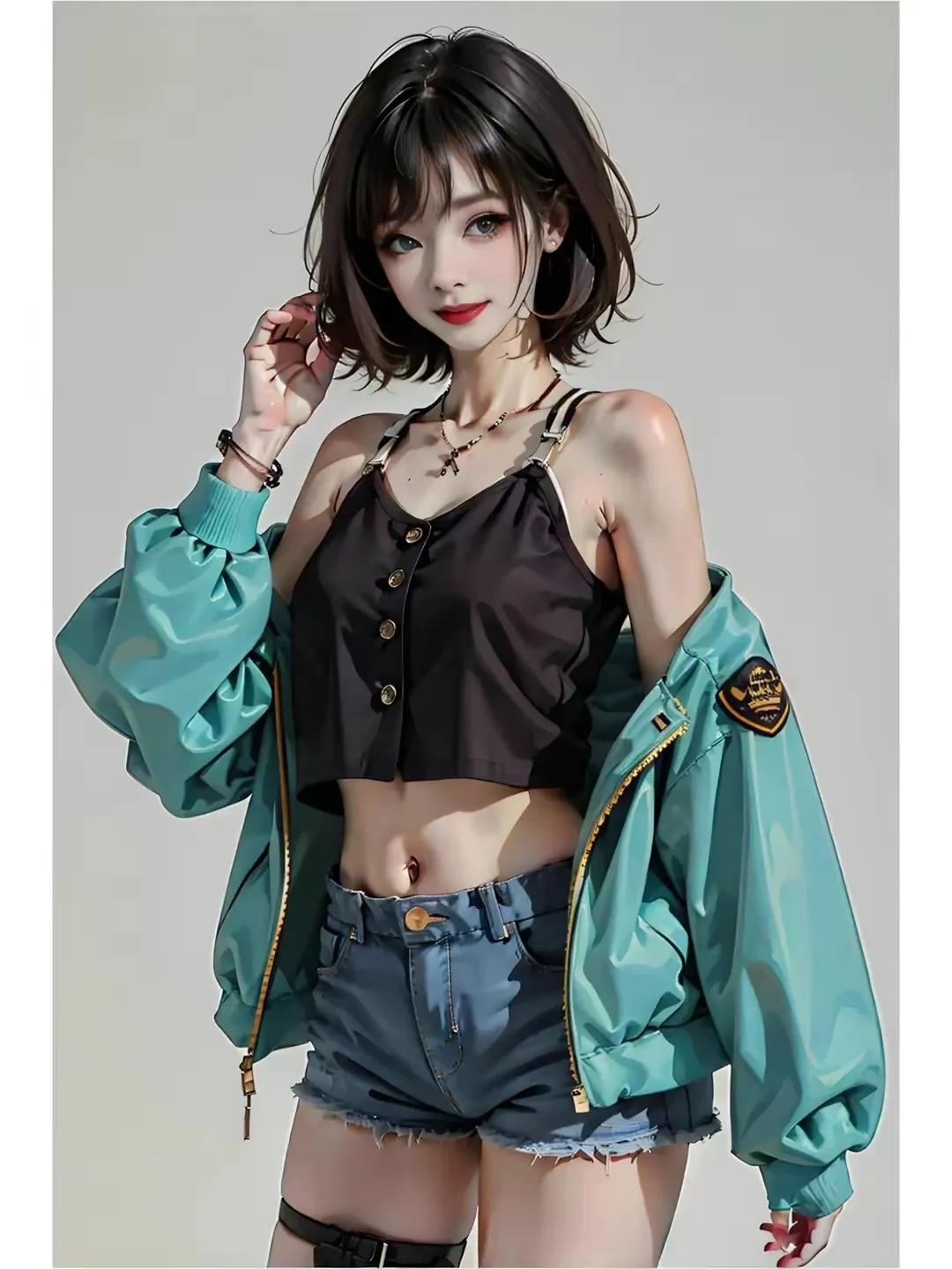 女生卡通头像简约气质短发,短发女人专用微信头像卡通