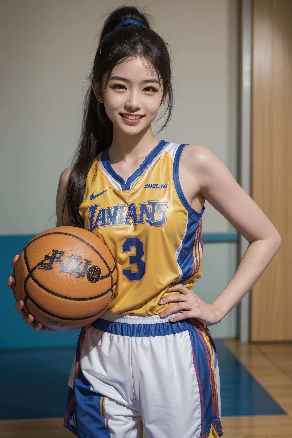 ai绘画篮球宝贝,篮球少女ai绘画