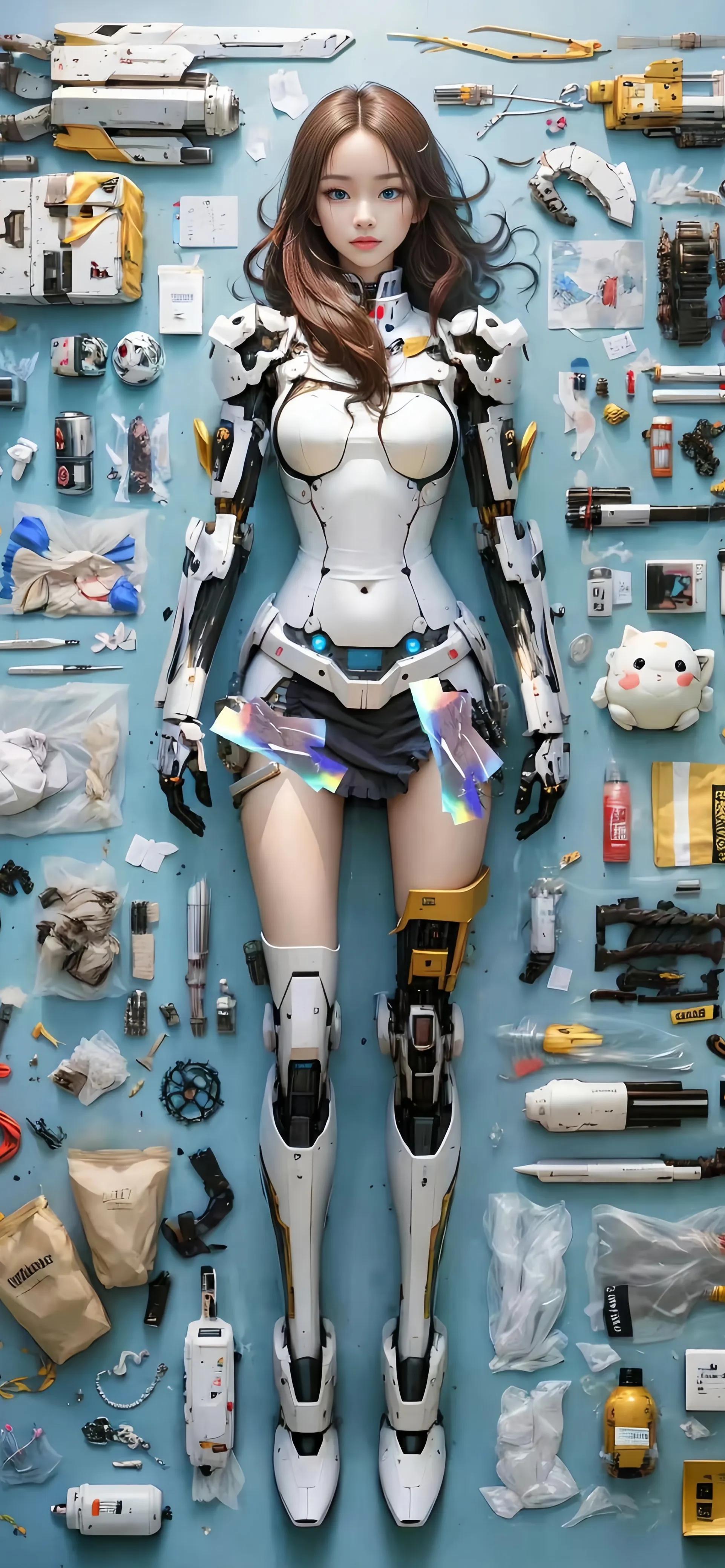 机械感十足的少女壁纸,机械风壁纸动态炫酷