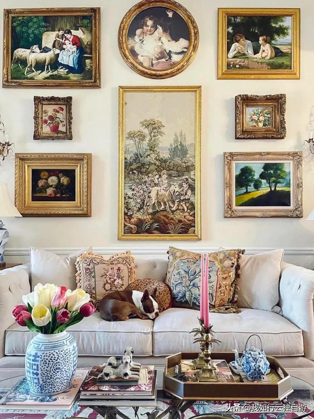 复古美式小家，铺上波斯地毯瞬间变温馨