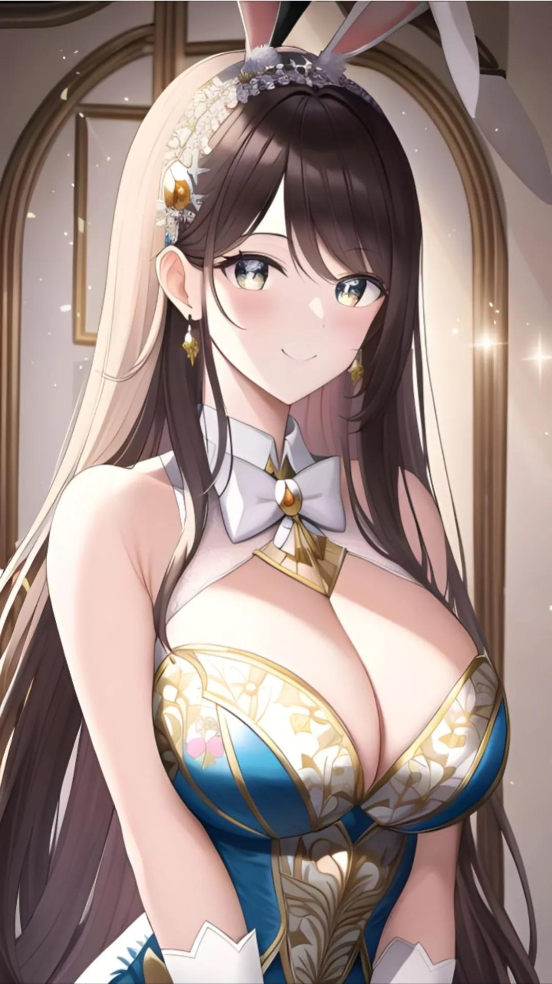 ai绘画二次元壁纸超清美女,ai绘画兔女孩动态壁纸