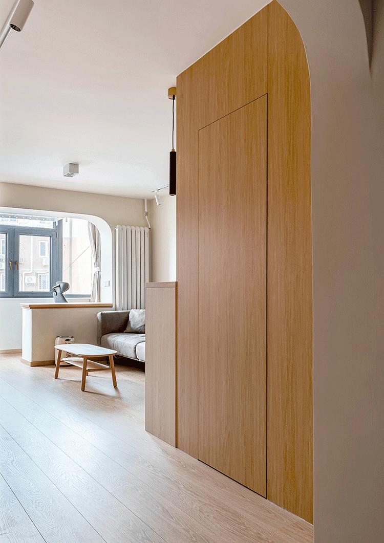 小户型77平米二室一厅极简,老房改造小户型两室无厅