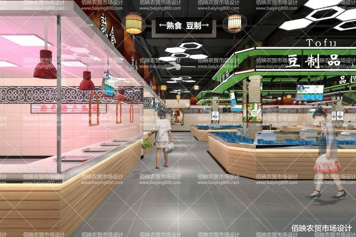 杭州农贸市场改造方案效果图,杭州一弘农贸市场设计