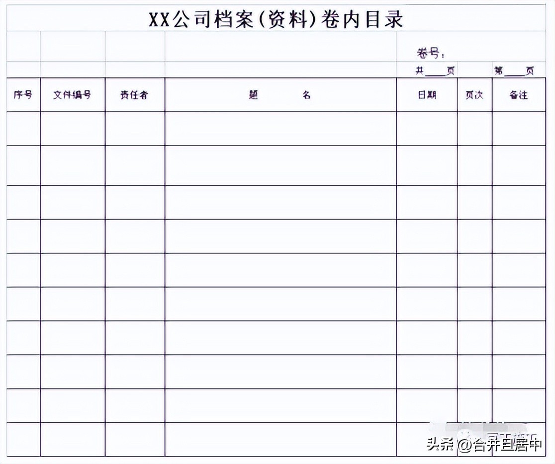 工程部档案管理,工程资料移交台账