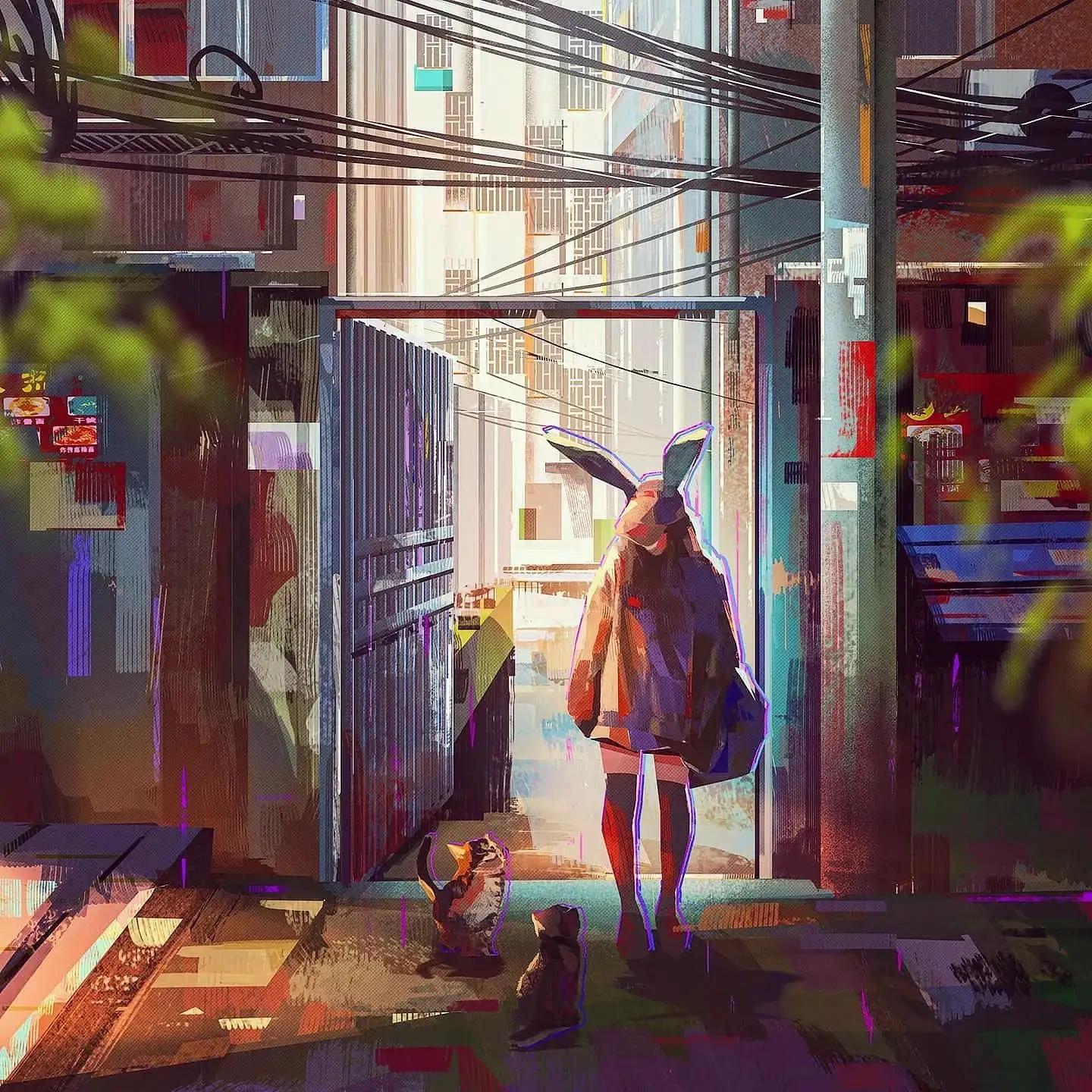 一组极具个人风格的插画,一组很有意境的插画