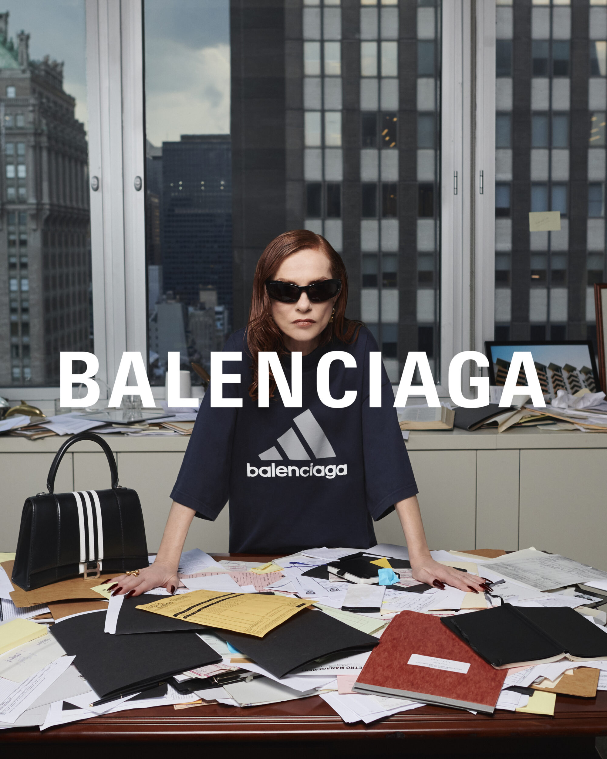 balenciaga联名adidas织带牛仔外套,balenciagaadidas发布会