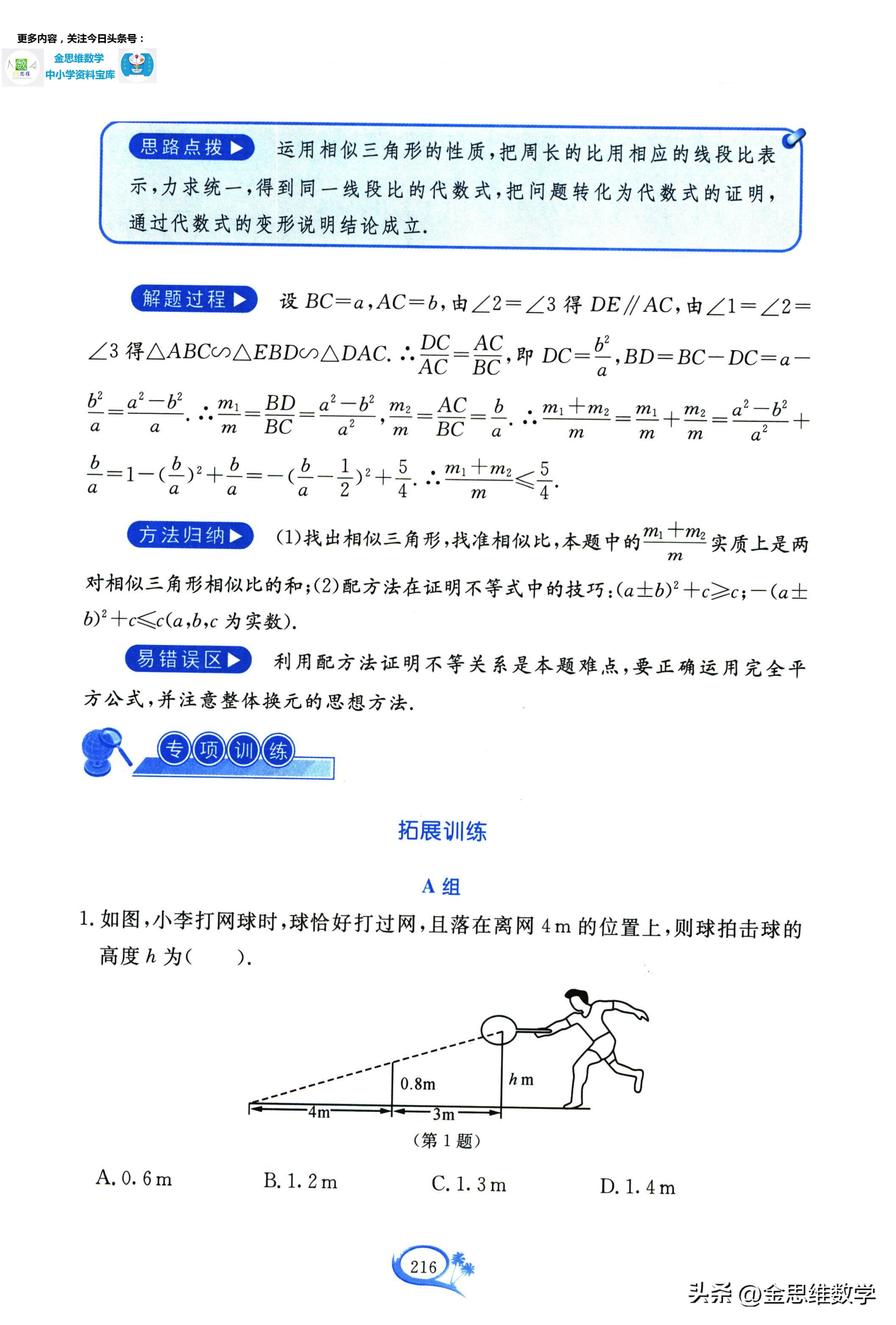 九下数学七彩课堂相似三角形判定,九年级上册数学三角形相似培优题