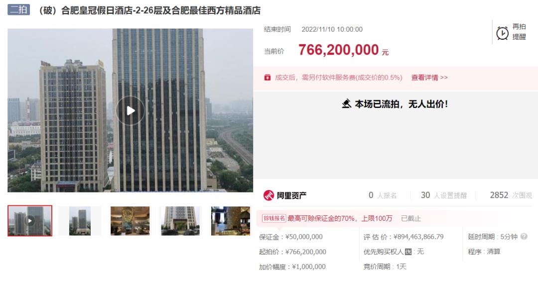 11月酒店资产动态：20多家酒店被摆上“货架”