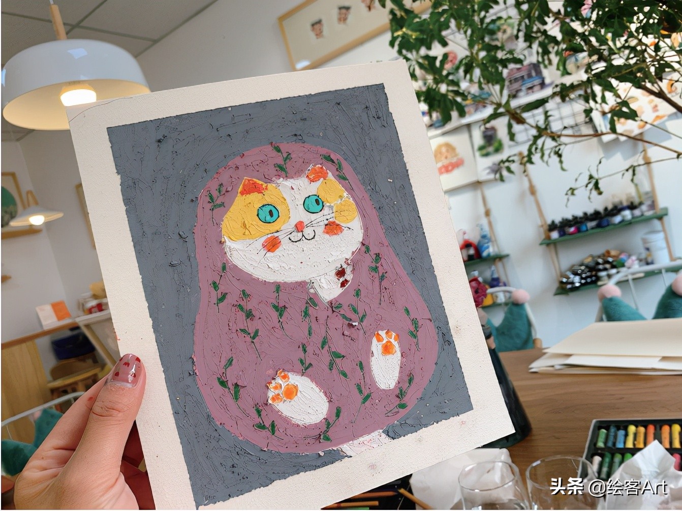 治愈了一切的不可爱图片,油画棒森系小清新插画