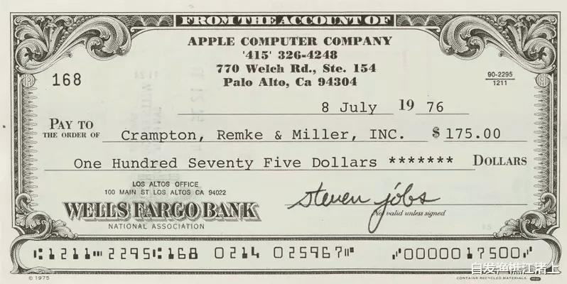 乔布斯签名支票,乔布斯签名支票拍卖