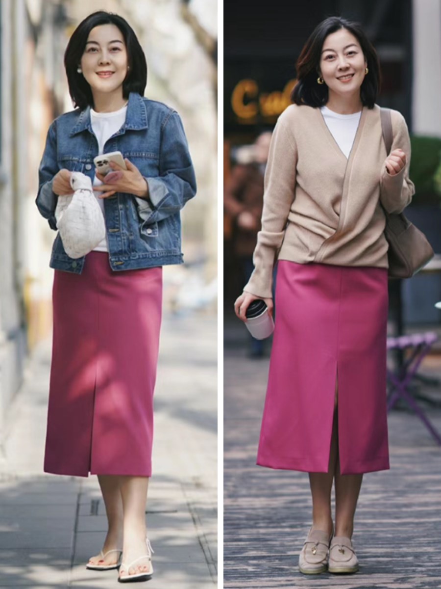 被这个40+的博主惊艳了：中年女人穿“粉色”，原来可以这么高级