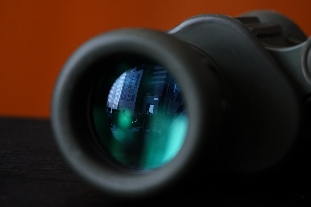 战争时期的老式军用望远镜,战争年代的18倍望远镜