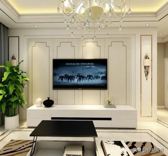 二十多款新中式现代背景墙,二十款木格栅电视背景墙分享