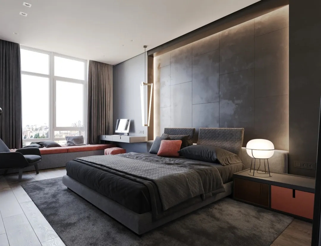 客厅现代风卧室日式风,意式现代简约风卧室颜色搭配