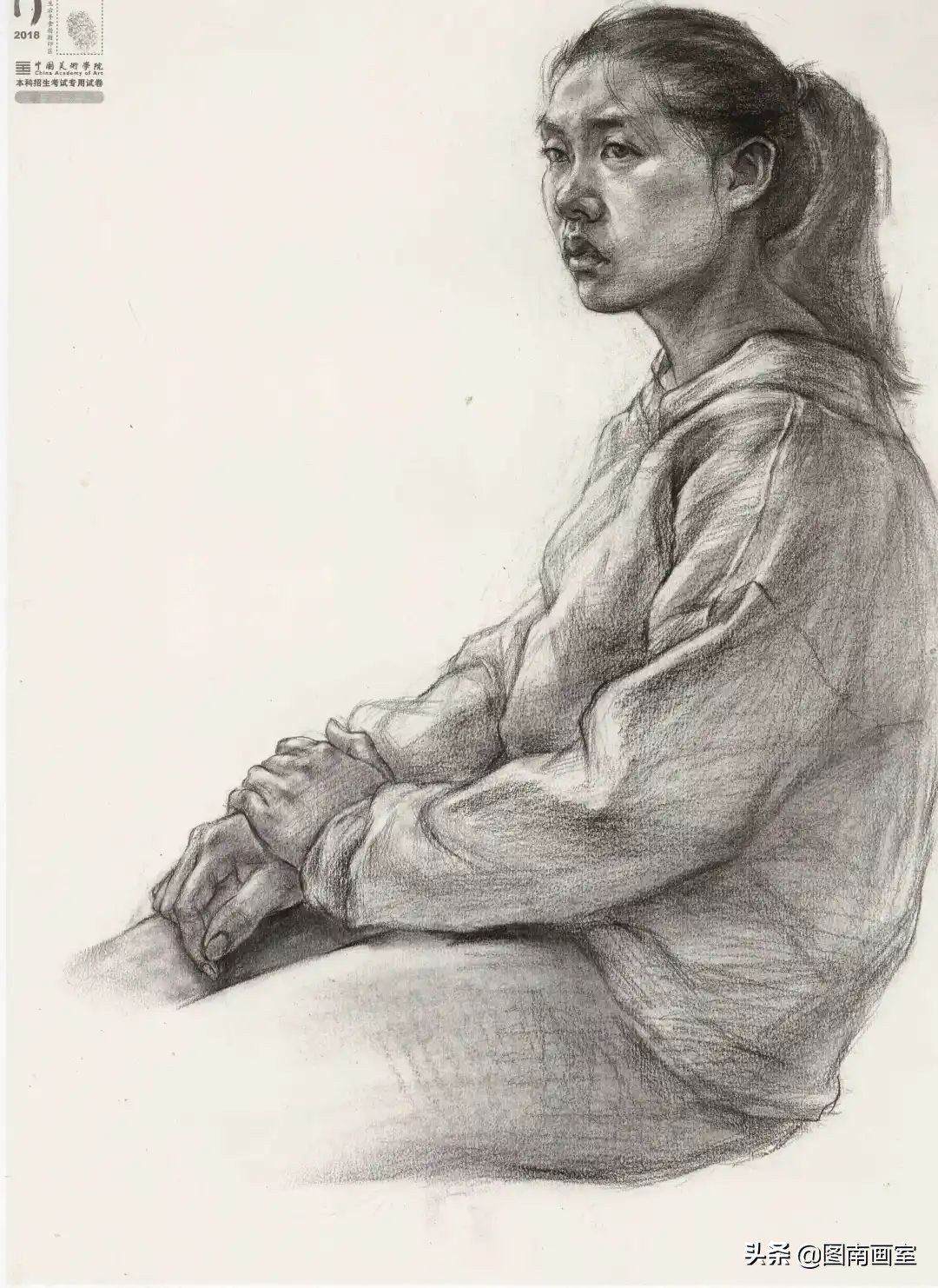 中国美术学院素描头像高分作品,全国素描高分作品