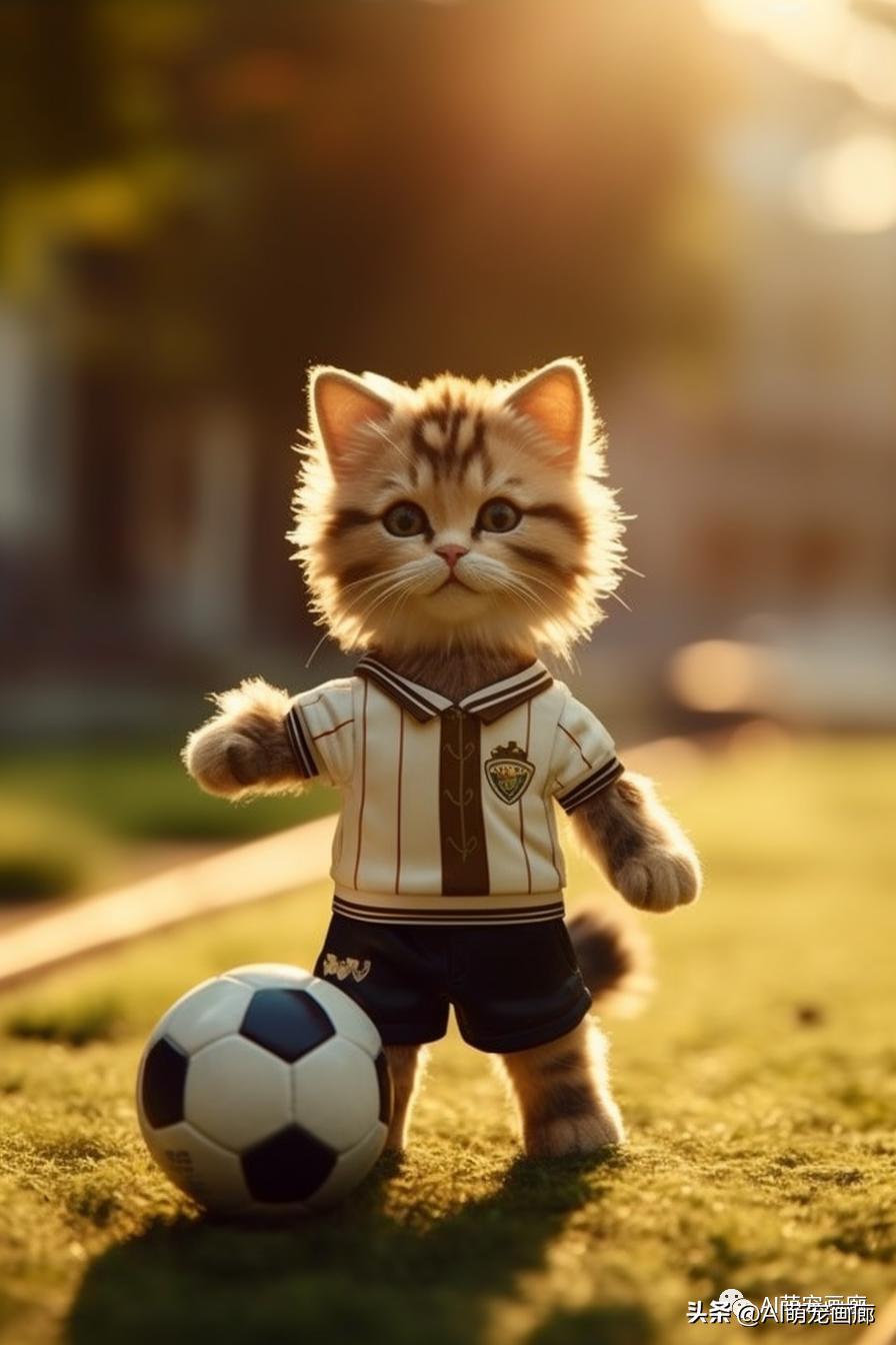 足球比赛闯进来一只猫,足球比赛出现了一只小猫