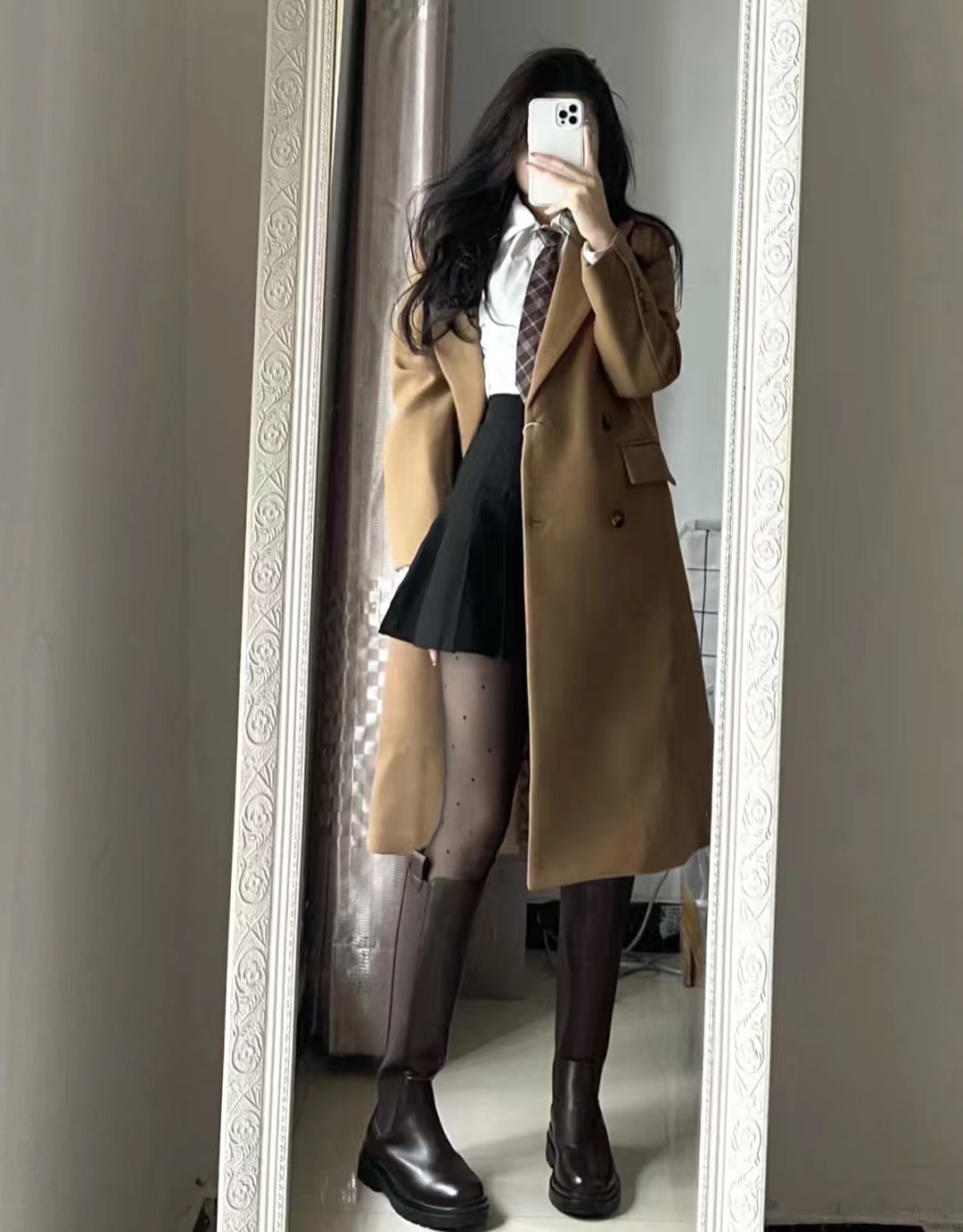 这45套棕色长筒靴穿搭太高级了，显高显瘦显腿长