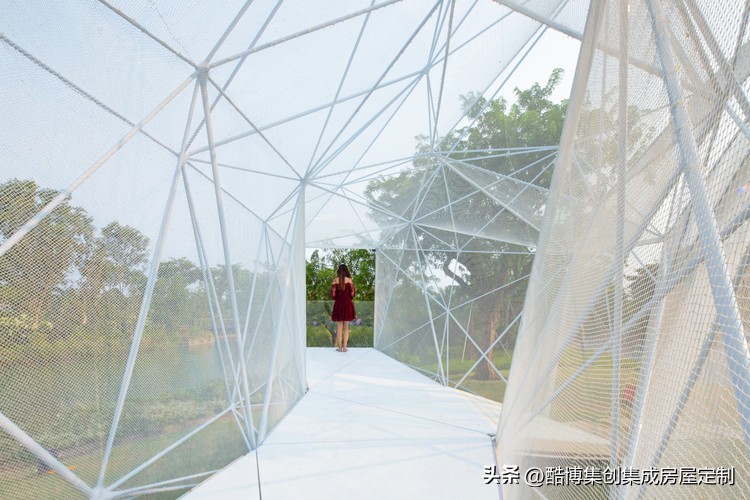 新加坡空气网亭，3D打印的不锈钢‘灯笼’/AIRLAB