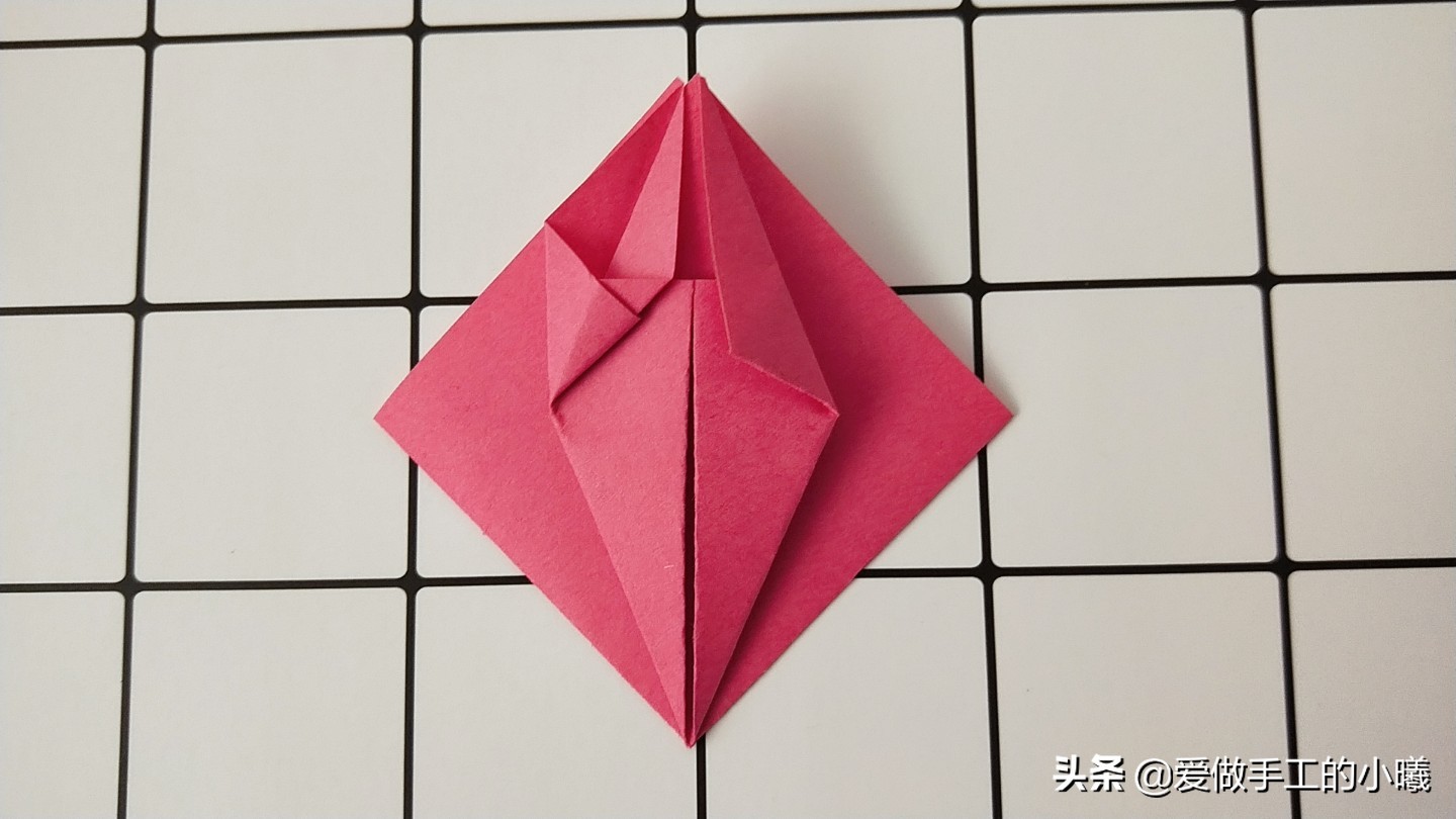 折纸小草最简单的折法,雪梨纸草莓蛋糕折法慢教程