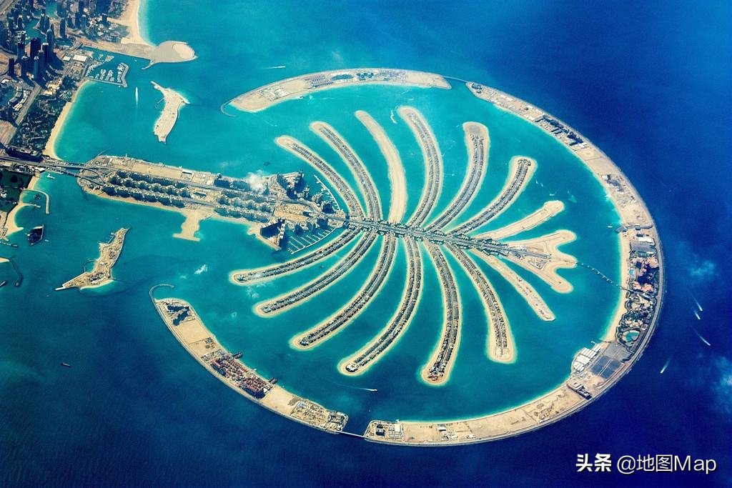 阿联酋七个酋长国地图,阿拉伯联合酋长国的七个国家地图