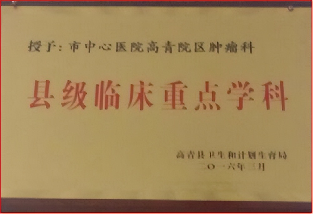 树县域医疗榜样高青县人民医院科室发展纪实——规范肿瘤诊治发挥综合优势肿瘤科续写新篇章