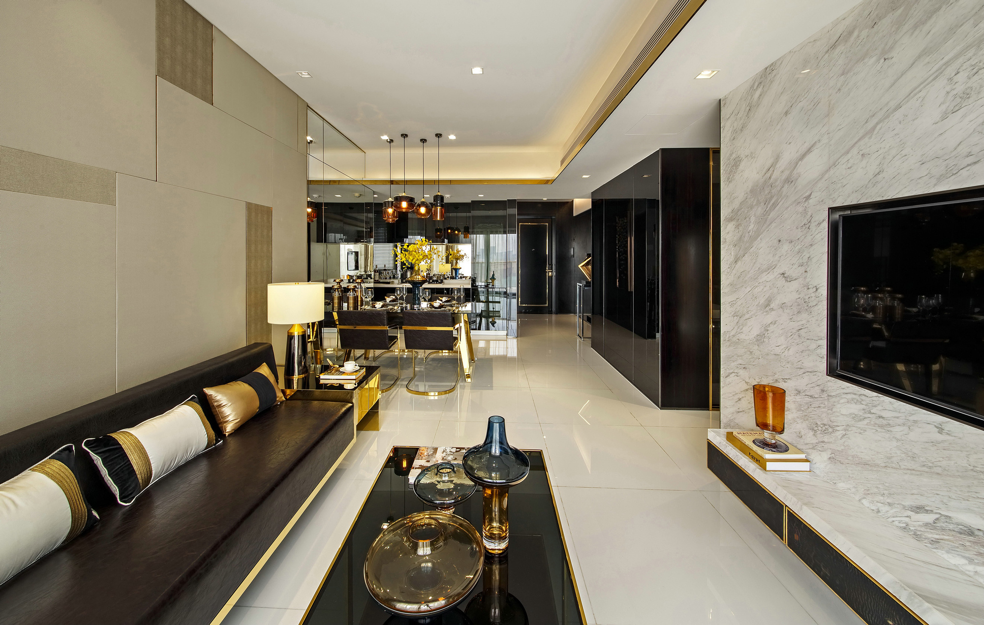 「现代设计风格」DHA香港洪德成设计-YSL精品主题风格样板房