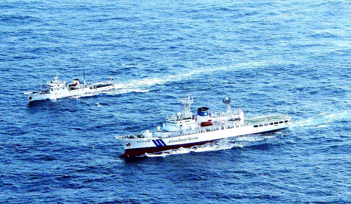 日本侵略中国被击沉的船,日本军舰入侵海岛