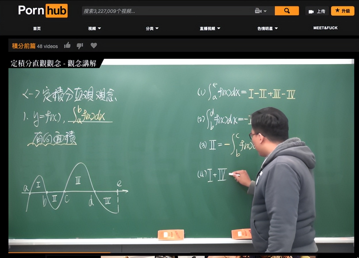 为什么这家伙在Pornhub上上传不性感的数学讲座（而不是XX视频）