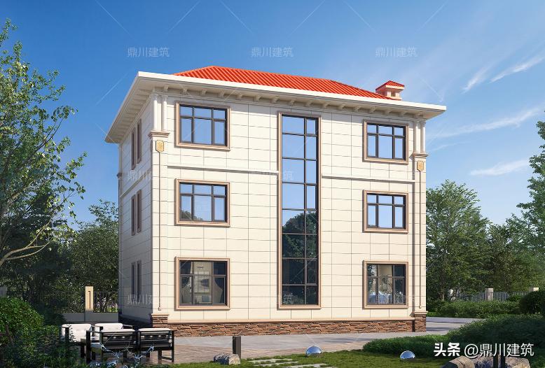 182平三层挑空客厅旋转楼梯别墅,3层欧式别墅带车库旋转楼梯露台