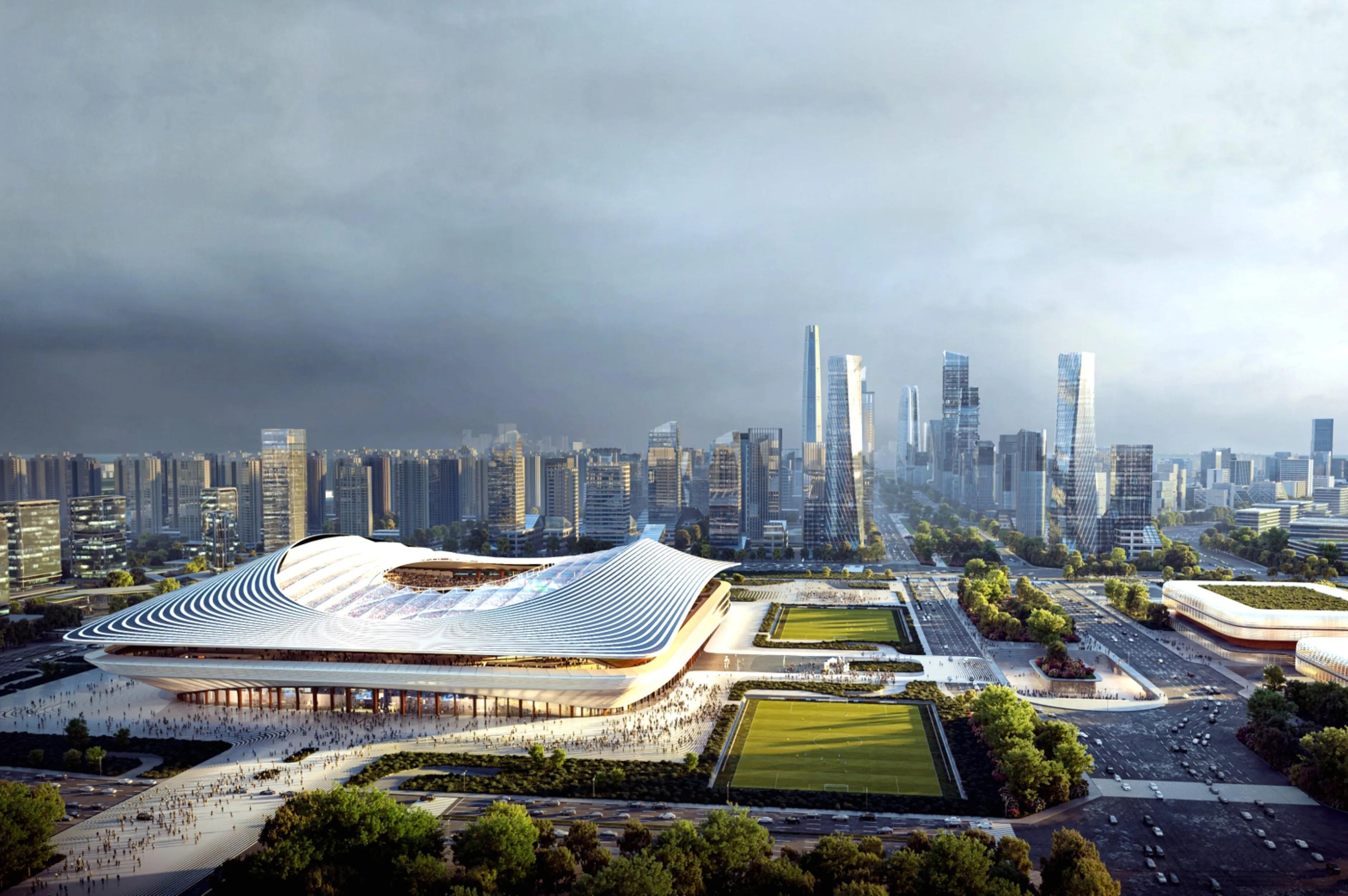 中国亚洲杯专业球场建设进度,2023中国亚洲杯球场进展