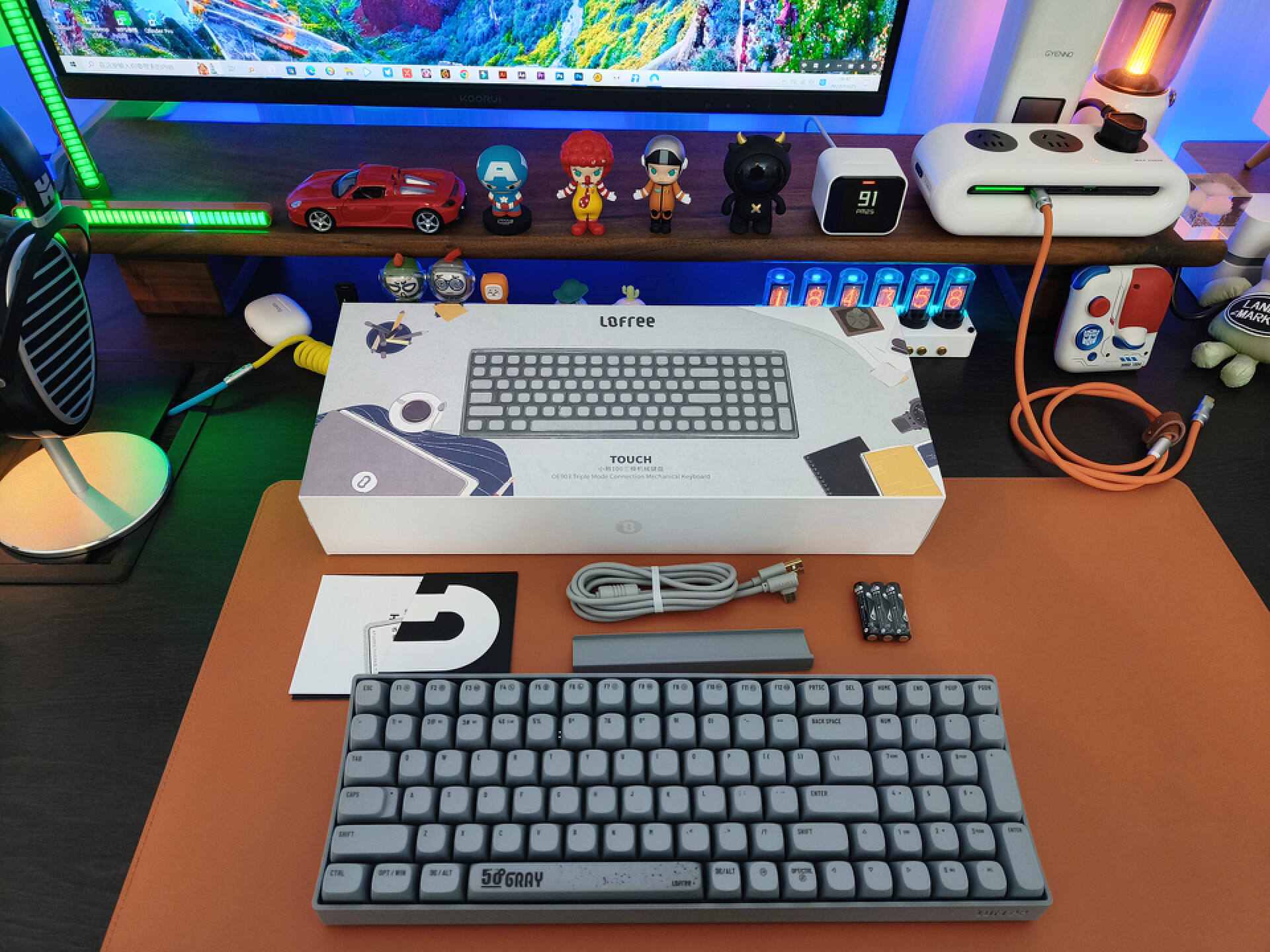 lofree洛斐小翘键盘测评,洛斐lofree星河小翘100键开箱