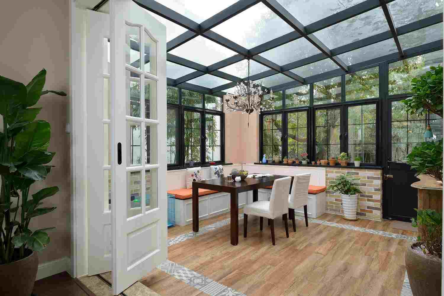 阳光房灯光设计效果图,陕西铝合金阳光房设计