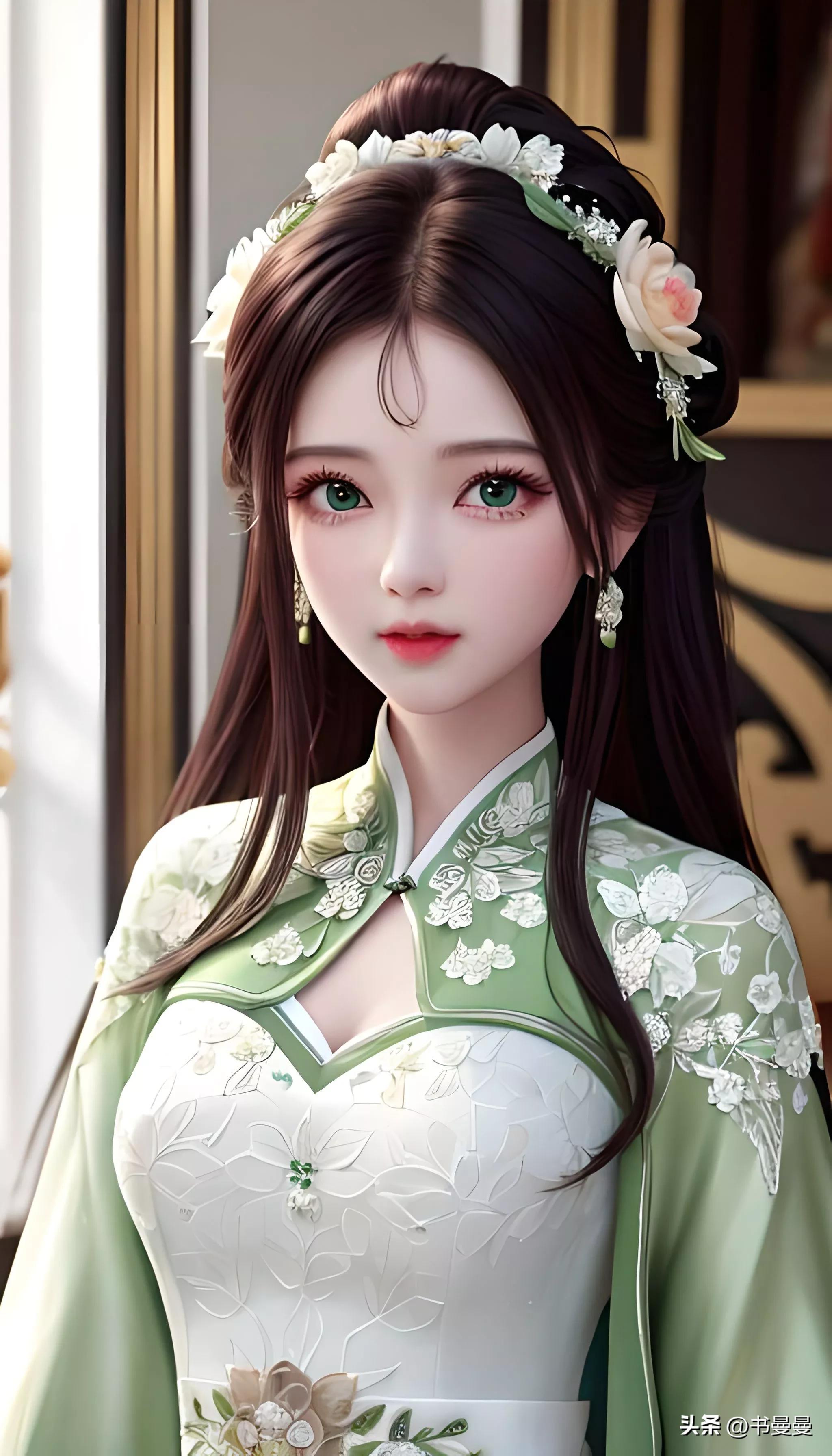 ai绘画古风少女插画壁纸欣赏,ai绘画国风美女