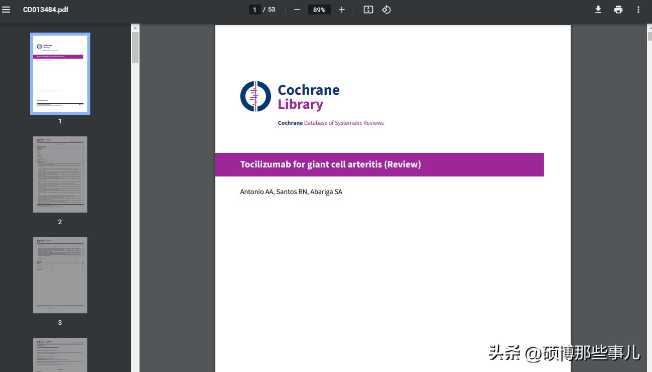 Cochranelibrary考克兰图书馆怎么*载下**文献