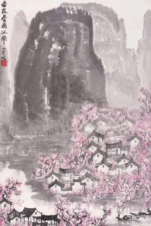 杏花春雨江南画赏析,鉴赏山水画诗词